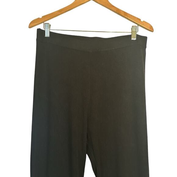 Free Assembly Women's High Waisted Bootcut Leg Pull On Knit Pants Size L Black - Picture 4 of 8